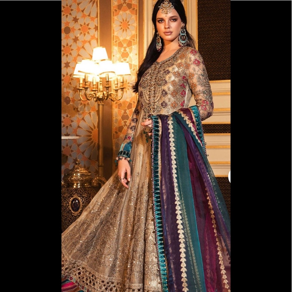 Pakistani  embroidered net  maxi net medium bust 41